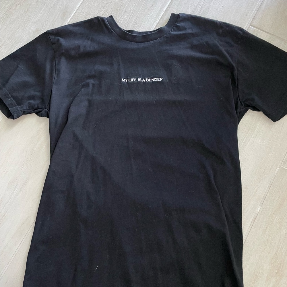 Black “life is a bender” shirt John summit